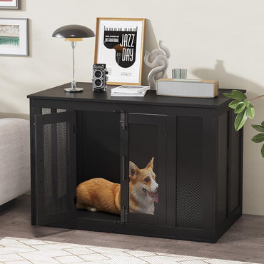 DogCratesDepot® Modern Furniture-Style Dog Crate: Stylish Design, Spacious, Double-Door Convenience, Heavy-Duty Construction - Dog Crates Depot®
