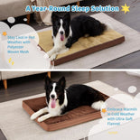 DogCratesDepot® Dog Bed for Large or Extra-Large Dogs, Egg Memory Foam Large Dog Bed with Removable Cover, Waterproof Pet Bed Mattress for Large Cats, Washable Plush and Cool Cover - Dog Crates Depot®