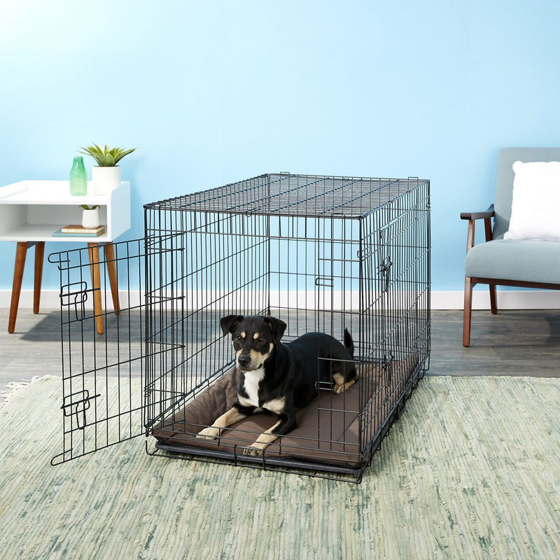 DogCratesDepot® Medium (30'') Double-Door Folding Metal Dog or Pet Crate Kennel with Tray - Dog Crates Depot®